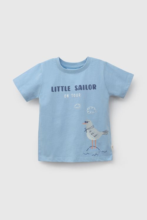 Polo Celeste Little Sailor De Niño Infantil