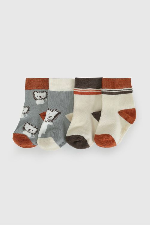 Pack Cuatro Medias León De Niño Infantil