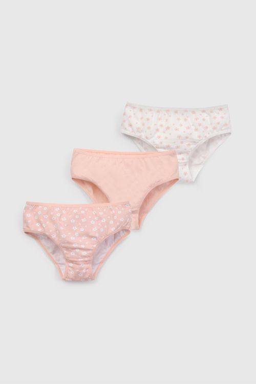 Pack Tres Calzón Rosado Flor De Niño