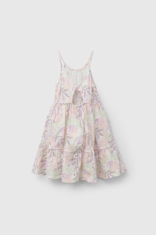Vestido Flores De Niña Verde