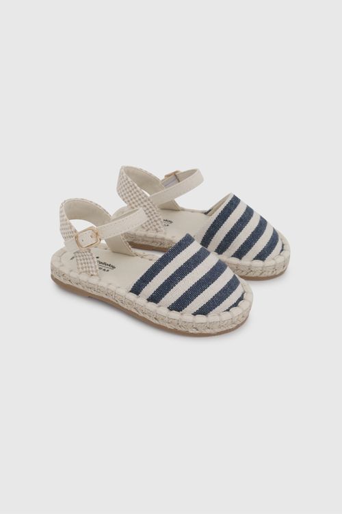 Alpargata De Niña Caminante Multicolor Con Hebilla