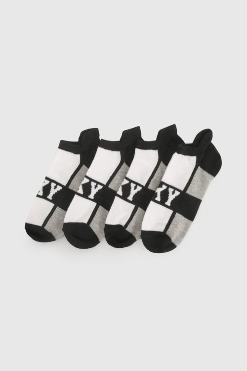 Pack Cuatro Medias Cortas Negro De Niño