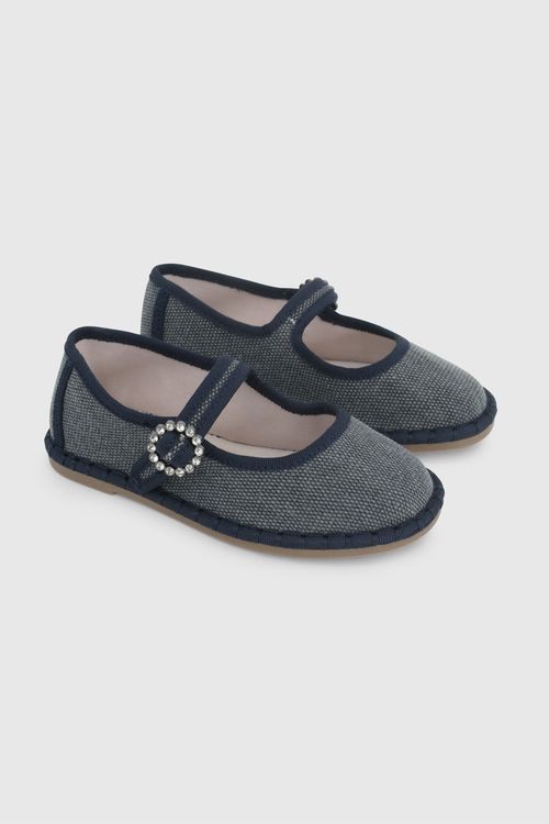 Ballerina De Niña Azul Con Broche