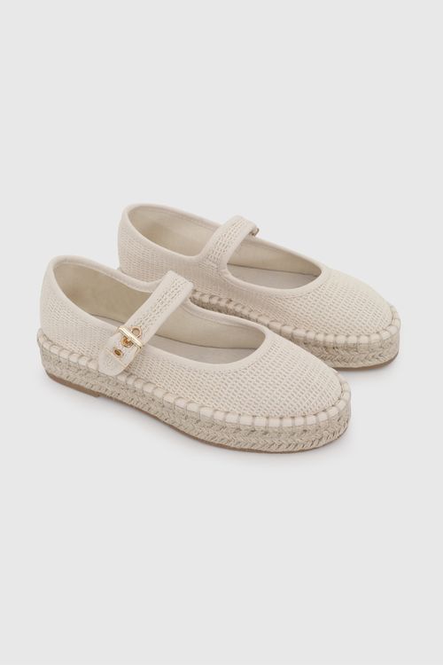 Ballerina De Niña Nude Con Hebilla