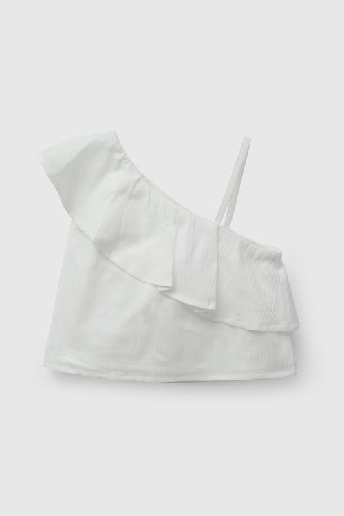 Blusa Blanca Vuelo De Niña