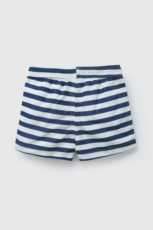 Traje De Baño Uv Azul Rayado De Niño Infantil