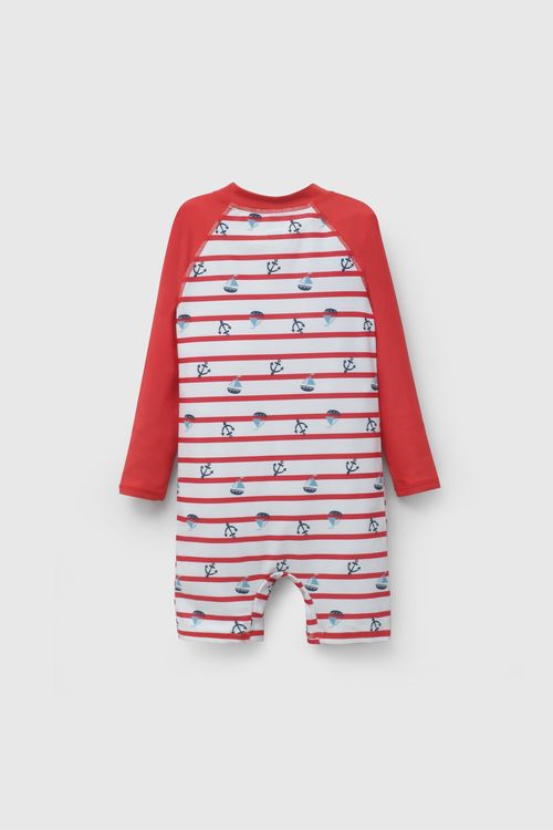 Enterizo Playa Uv Botes De Niño Infantil