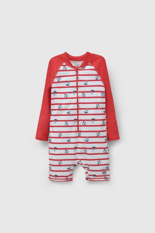 Enterizo Playa Uv Botes De Niño Infantil