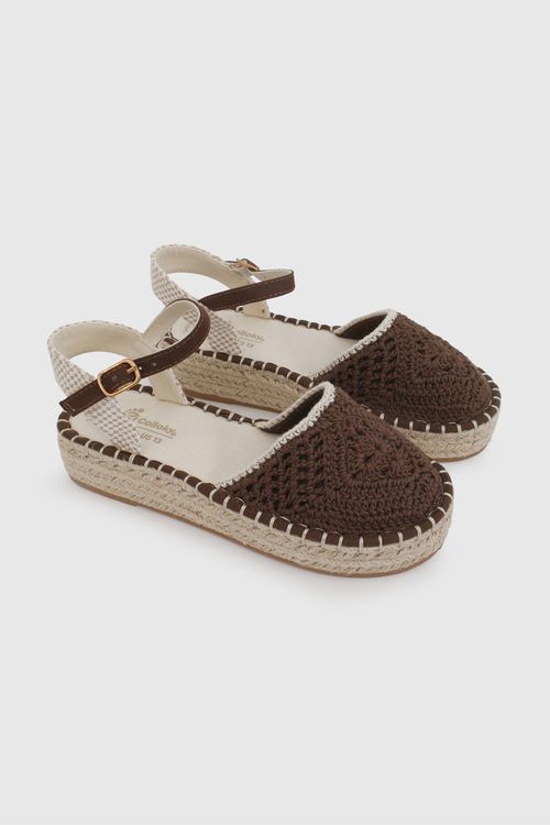 Alpargata De Niña Negra Con Hebilla