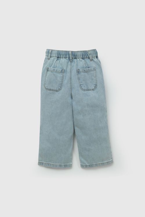 Jeans Celeste Wide Leg De Niño Infantil