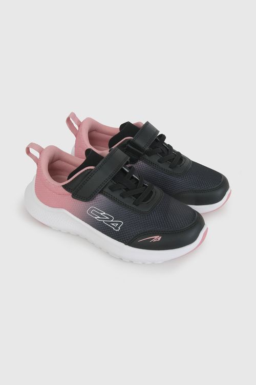 Zapatilla Deportiva Negra Y Rosado De Niño