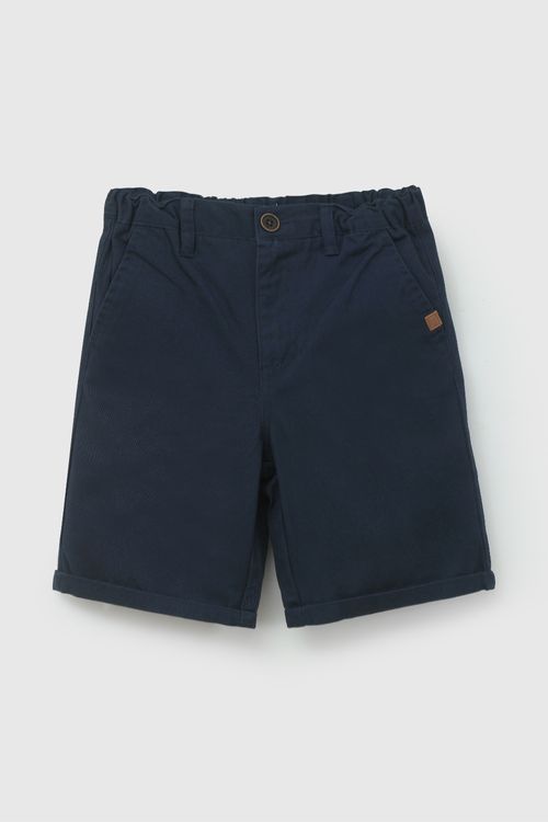 Bermuda Gabardina Azul  De Niño