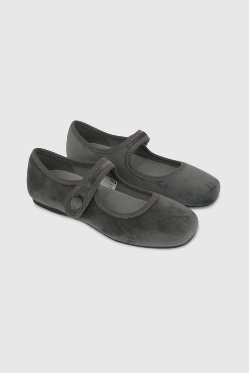 Ballerina Gris Velvet De Niño