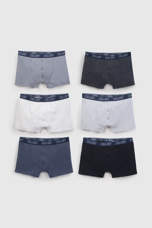 Pack Seis Boxer Azul De Niño