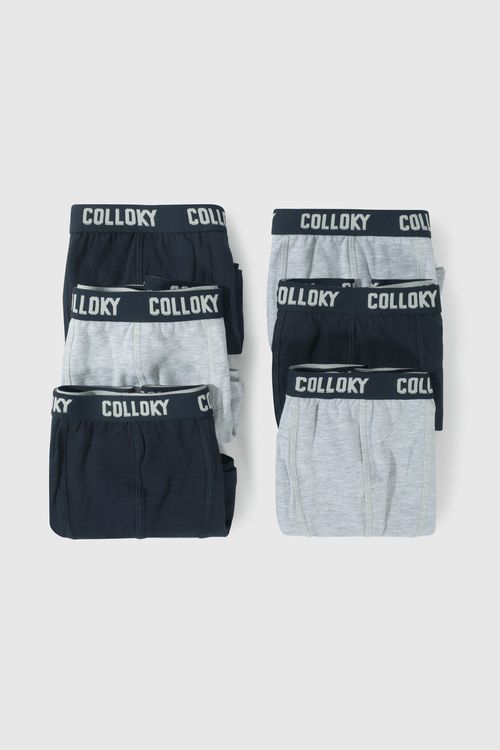 Pack Seis Boxer Grises De Niño