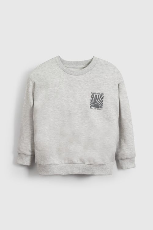 Polerón Básico Gris  De Niño