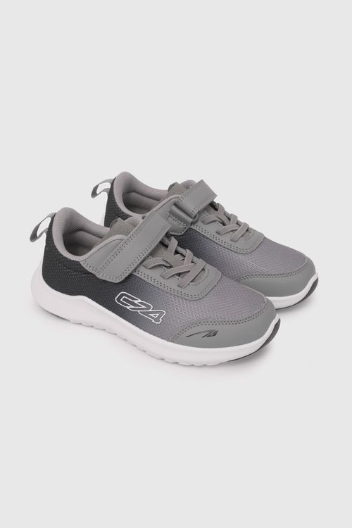 Zapatilla Deportiva Degradado Gris Y Negro De Niño