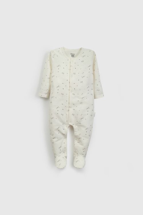 Enterizo Blanco Jungla De Bebé De New Born