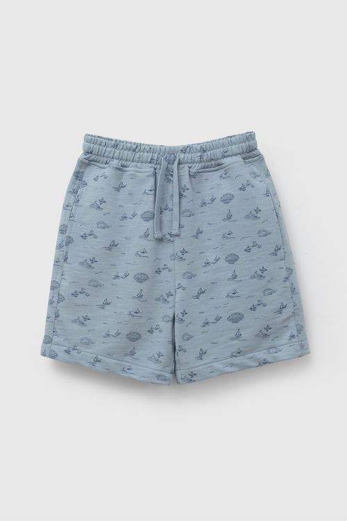 Bermuda Celeste Estampada De Niño