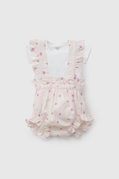 Conjunto Blanco Flores De Bebé De New Born