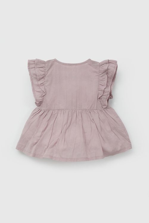 Blusa Morada Vuelos De Niña Infantil