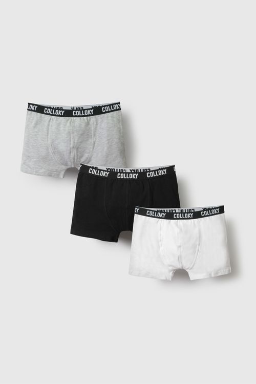Pack Tres Boxer Grises De Niño