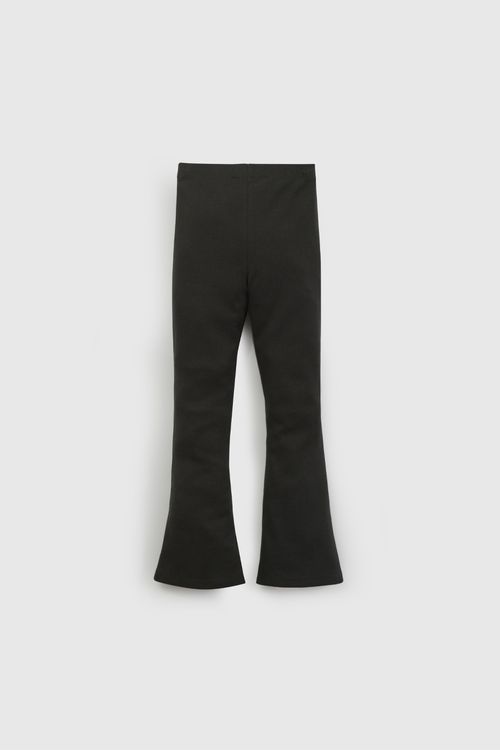 Leggings Negra Flare Rib De Niña
