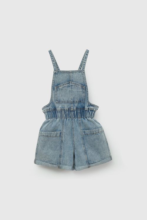 Jardinera Jeans Corta De Niña