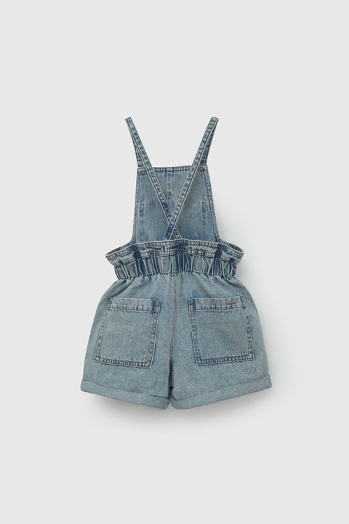 Jardinera Jeans Corta De Niña