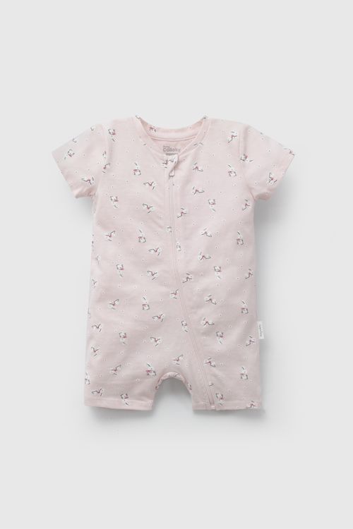 Pijama Rosado Conejos De Bebé De New Born