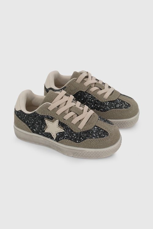 Zapatilla De Niña Multicolor De Caña Baja Cordón-Velcro