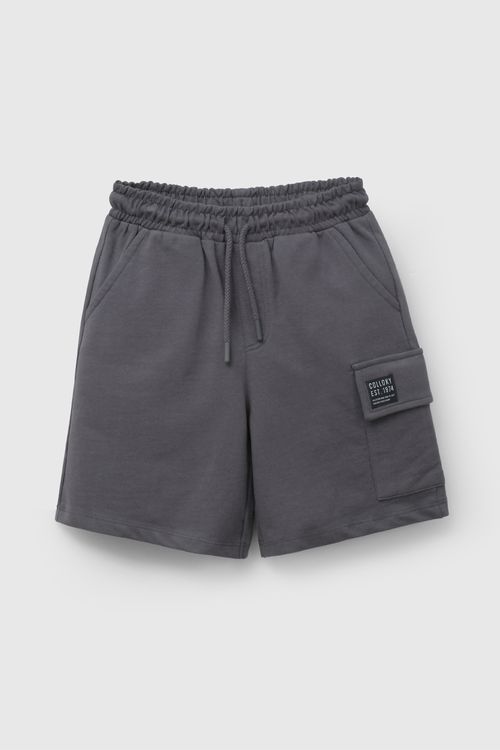 Bermuda Negro Cargo De Niño