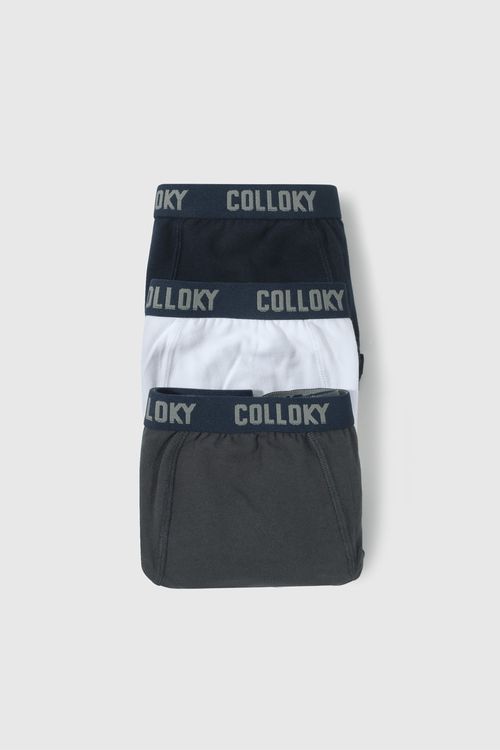 Pack Tres Calzoncillo Blanco Slip De Niño