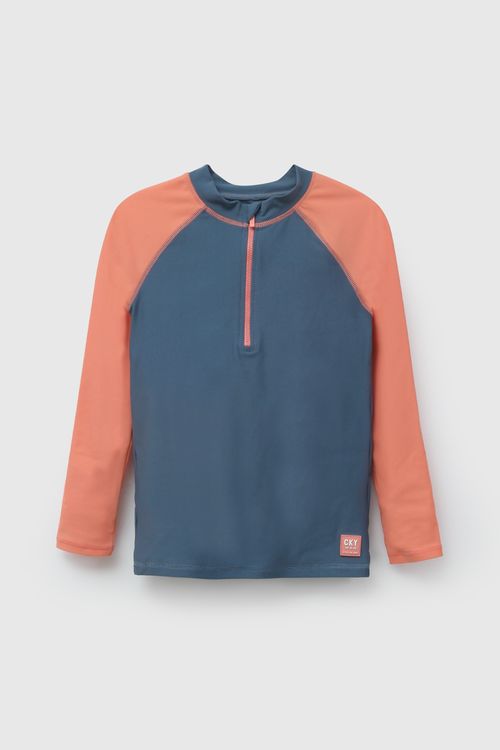 Polo Playa Uv Azul De Niño