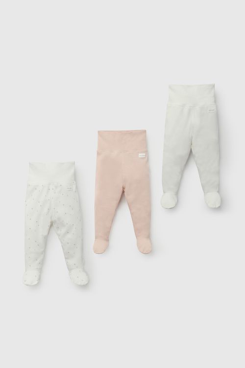 Pack Tres Pantys Rosada De Bebé De New Born