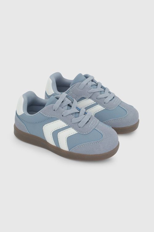 Zapatilla De Niña Denim Con Cordón-Velcro De Caña Baja