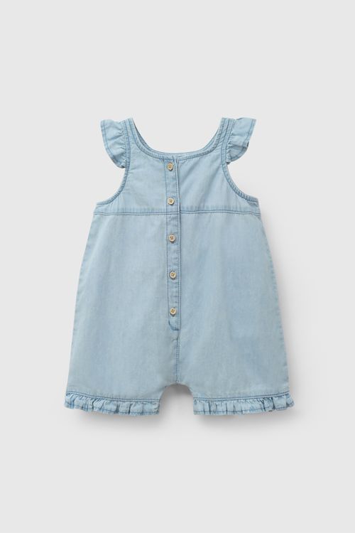 Jardinera Jeans Celeste De Niña Infantil