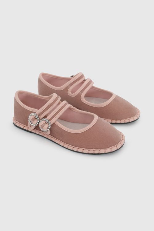 Ballerina De Niña Rosa Viejo Con Hebilla