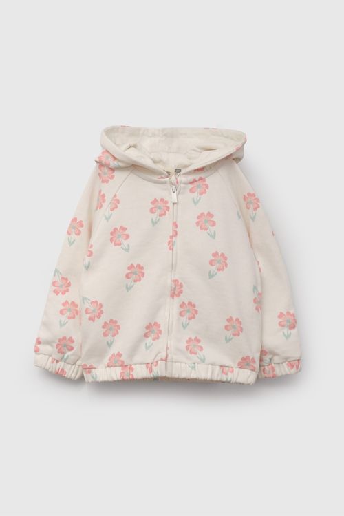Polerón Blanco Flores De Niña Infantil
