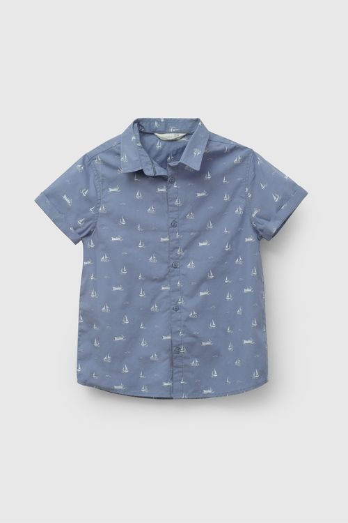 Camisa Celeste Estampada De Niño