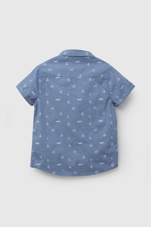 Camisa Celeste Estampada De Niño
