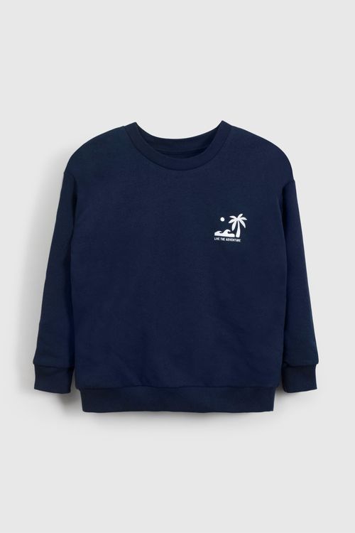 Polerón Básico Azul De Niño