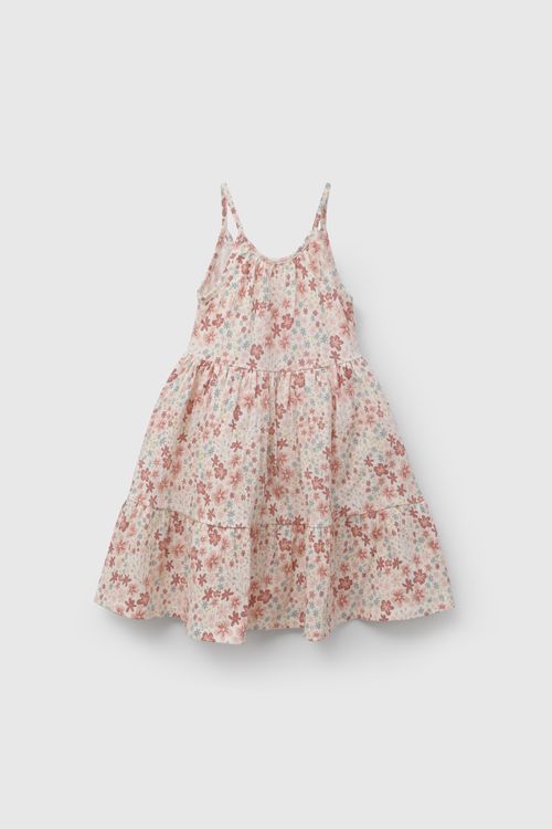 Vestido Multicolor Flores De Niña