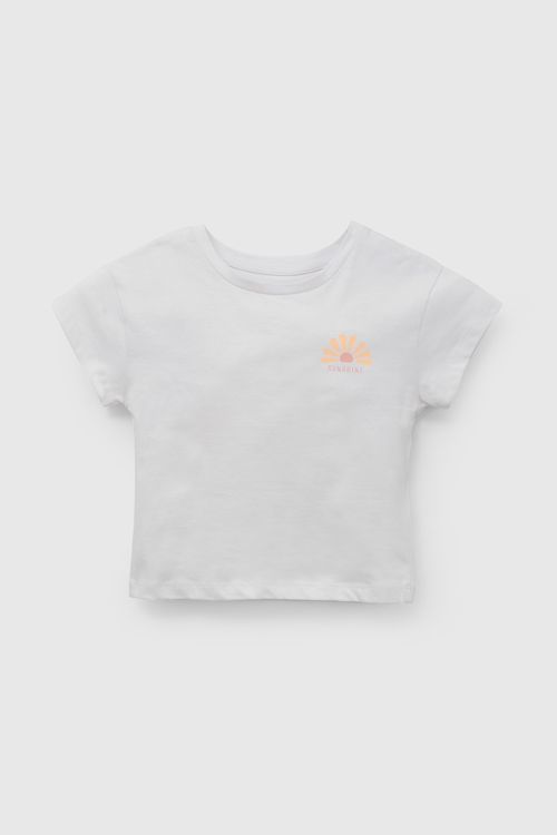 Polo Morada Estampado De Niña