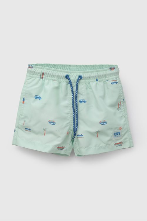 Traje De Baño Uv Verde De Niño Infantil