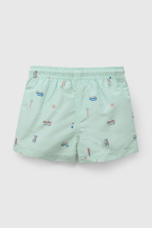 Traje De Baño Uv Verde De Niño Infantil