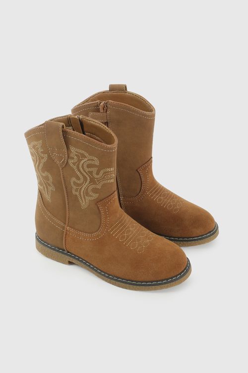 Bota Vaquera Camel De Niño