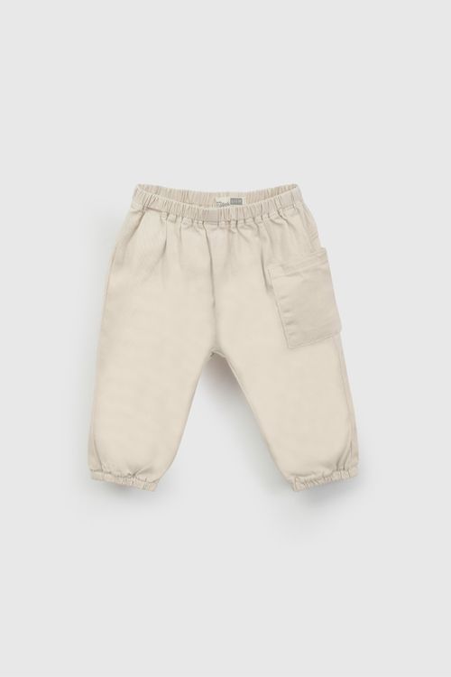 Pantalón Beige Gabardina De Bebé Unisex De New Born