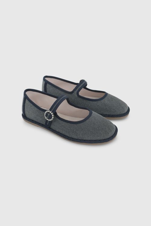 Ballerina De Niña Azul Con Broche