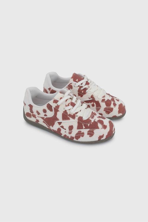 Zapatilla De Niña Multicolor De Cordones
